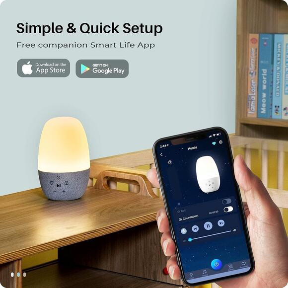 Baby/Kids Multicolor Night Light/27 Sounds (Alexa/Google Voice/SmartLife App) - Picture 2 of 7